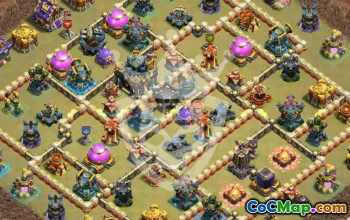 town hall 17, trophy/war base layout #47925