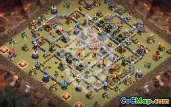 town hall 17, trophy/war base layout #47956