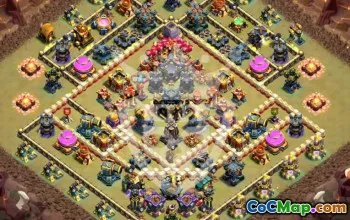 town hall 17, trophy/war base layout #47998