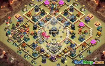 town hall 17, trophy/war base layout #47999