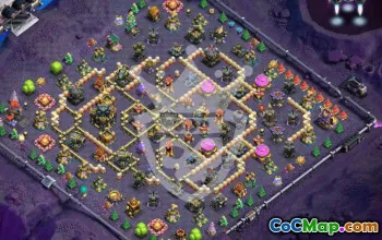 town hall 17, trophy/war base layout #48008
