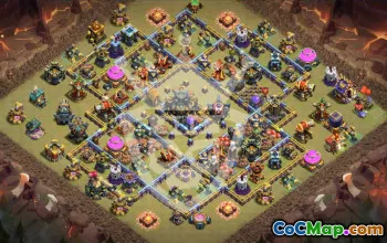 town hall 17, trophy/war base layout #48017