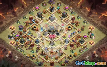 town hall 17, trophy/war base layout #48034