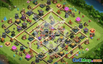 town hall 17, trophy/war base layout #48048