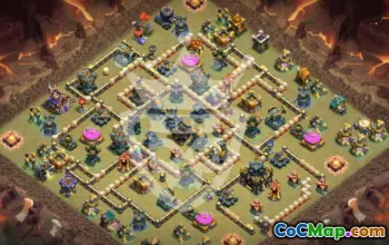 town hall 17, trophy/war base layout #48050