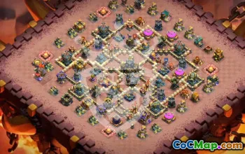 town hall 17, trophy/war base layout #48064