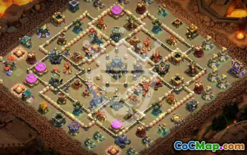 town hall 17, trophy/war base layout #48067