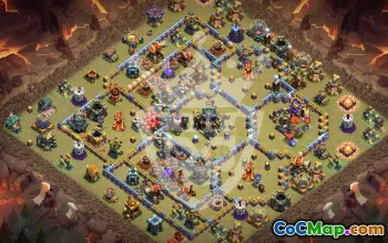 town hall 17, trophy/war base layout #48082