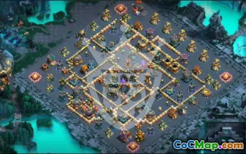 town hall 17, trophy/war base layout #48086