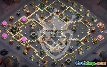 town hall 17, trophy/war base layout #48098