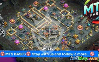 town hall 17, trophy/war base layout #48102