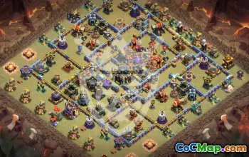 town hall 17, trophy/war base layout #48107