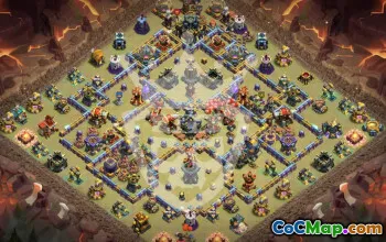 town hall 17, trophy/war base layout #48108