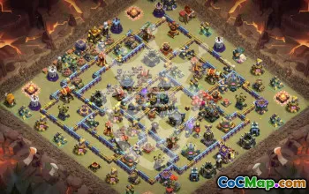 town hall 17, trophy/war base layout #48110