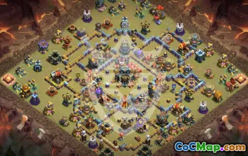town hall 17, trophy/war base layout #48135