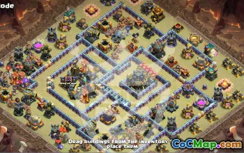 town hall 17, trophy/war base layout #48136