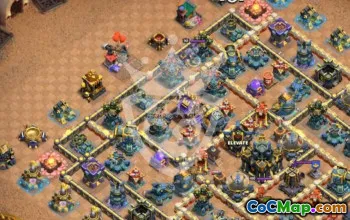 town hall 17, trophy/war base layout #48143