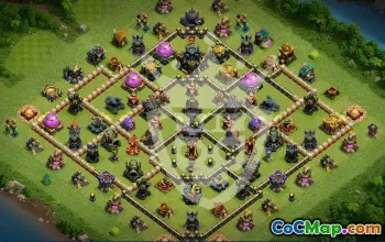 town hall 17, trophy/war base layout #48147