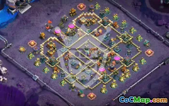 town hall 17, trophy/war base layout #48185