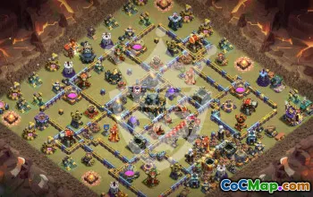 town hall 17, trophy/war base layout #48190