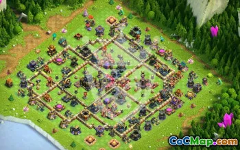 town hall 17, trophy/war base layout #48213