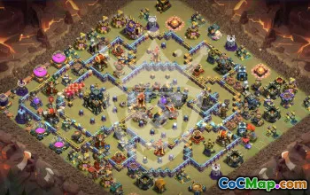 town hall 17, trophy/war base layout #48237