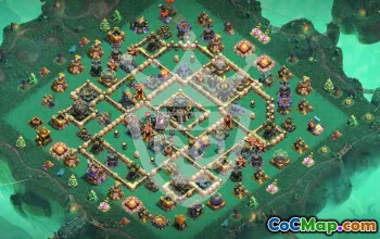 town hall 17, trophy/war base layout #48246