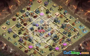 town hall 17, trophy/war base layout #48267