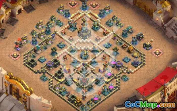 town hall 17, trophy/war base layout #48273