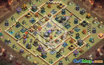 town hall 17, trophy/war base layout #48276