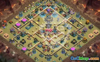 town hall 17, trophy/war base layout #48295
