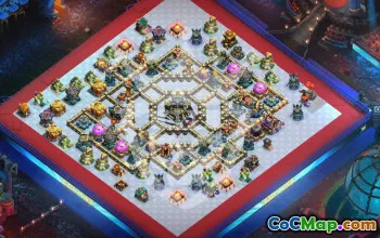 town hall 17, trophy/war base layout #48300