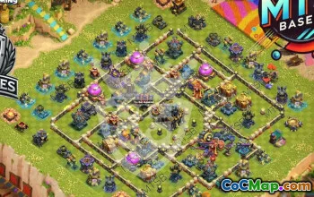 town hall 17, trophy/war base layout #48323