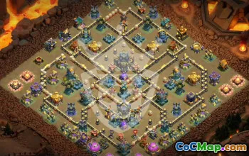 town hall 17, trophy/war base layout #48415