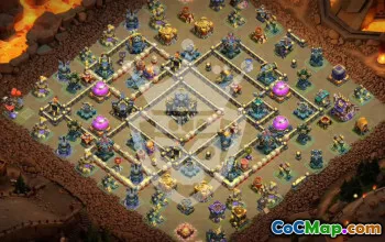 town hall 17, trophy/war base layout #48416