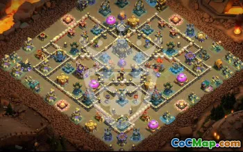 town hall 17, trophy/war base layout #48419