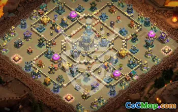 town hall 17, trophy/war base layout #48420