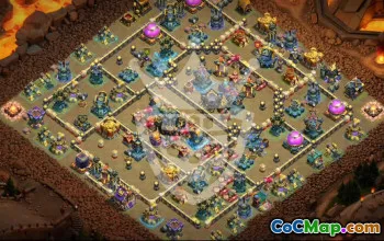town hall 17, trophy/war base layout #48422