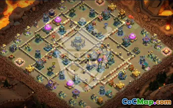 town hall 17, trophy/war base layout #48423