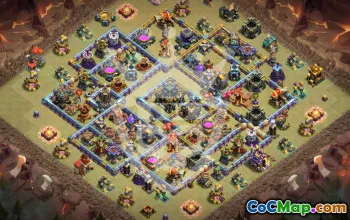 town hall 17, trophy/war base layout #48432
