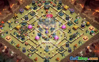 town hall 17, trophy/war base layout #48435