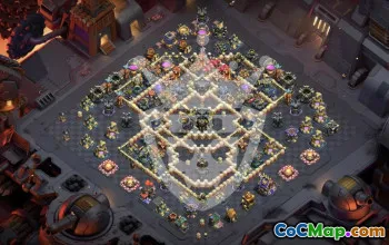 town hall 17, trophy/war base layout #48460