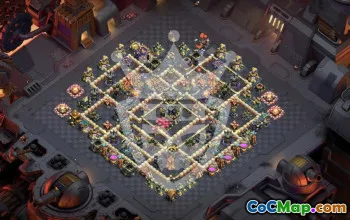 town hall 17, trophy/war base layout #48463