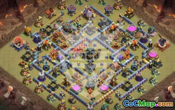town hall 17, trophy/war base layout #48468