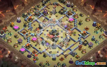 town hall 17, trophy/war base layout #48477