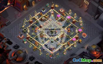 town hall 17, trophy/war base layout #48515