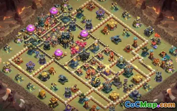 town hall 17, trophy/war base layout #48526