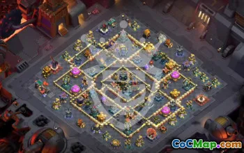 town hall 17, trophy/war base layout #48536