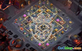 town hall 17, trophy/war base layout #48540