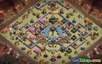 town hall 17, trophy/war base layout #48546